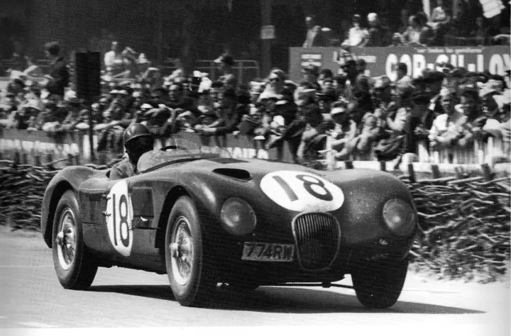 Duncan Hamilton a Tony Rolt, Jaguar C, Le Mans, 1953