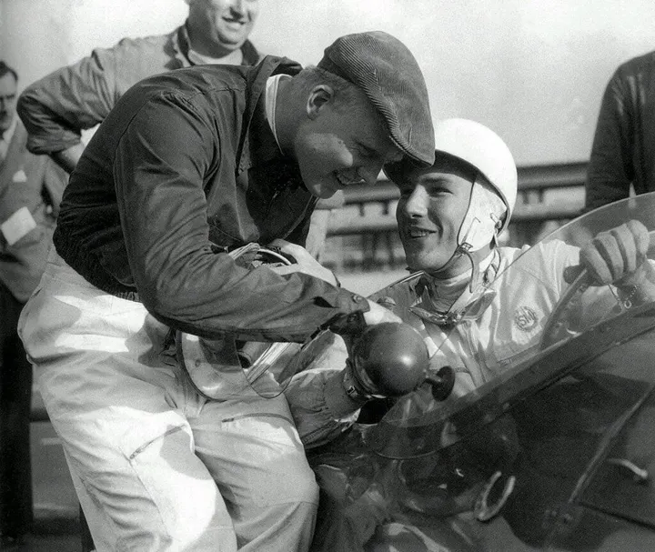Mike Hawthorn a Stirling Moss, 1954
